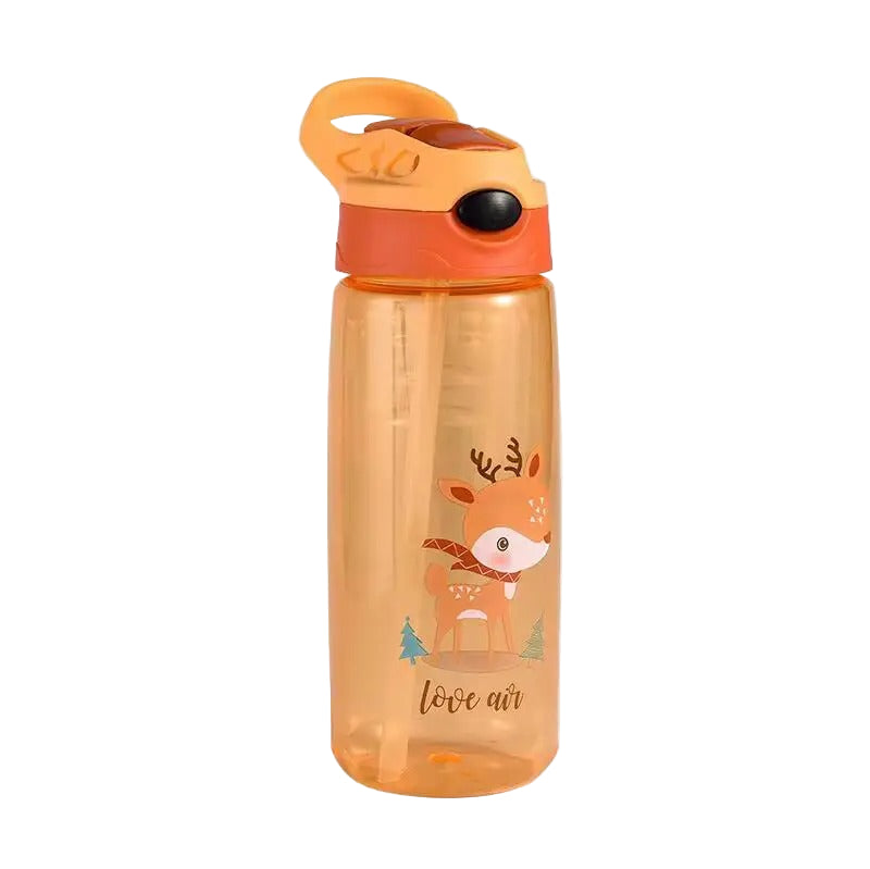 gourde paille enfant petit animal sans bpa renard