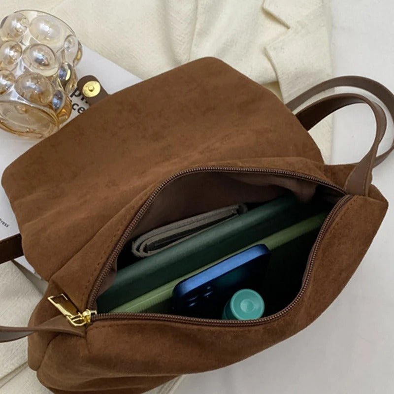 Intérieur besace sac femme en velours
