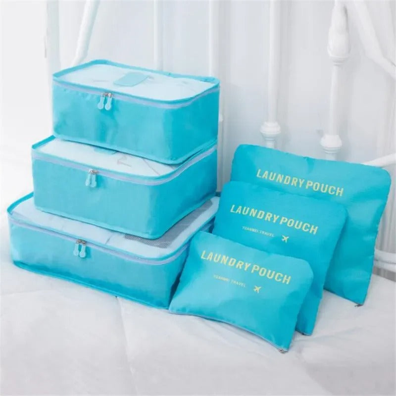 organisateur de valise laundry pouch bleu ciel