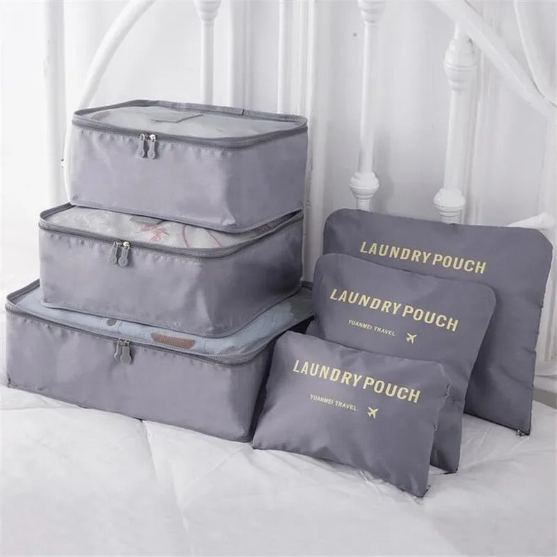 organisateur de valise laundry pouch gris