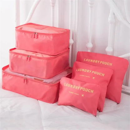 organisateur de valise laundry pouch rouge