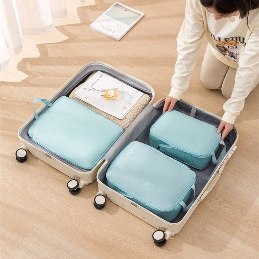 organisateur de valise set 3 pièces compressible clair clair dans valise