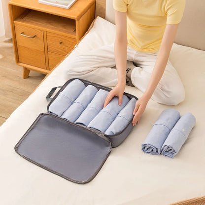 organisateur de valise set 3 pièces compressible gris