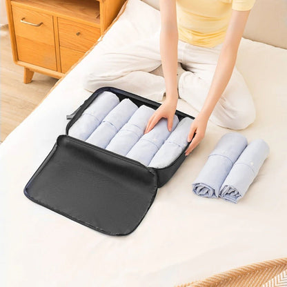 organisateur de valise set 3 pièces compressible noir