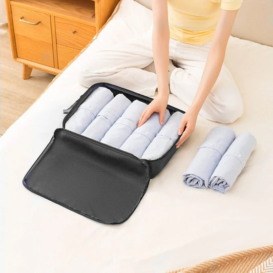 organisateur de valise set 3 pièces compressible noir