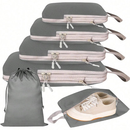 organisateur de voyage valise set 6 pieces gris