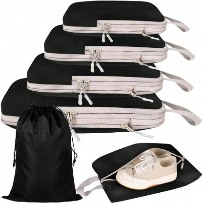 organisateur de voyage valise set 6 pieces noir