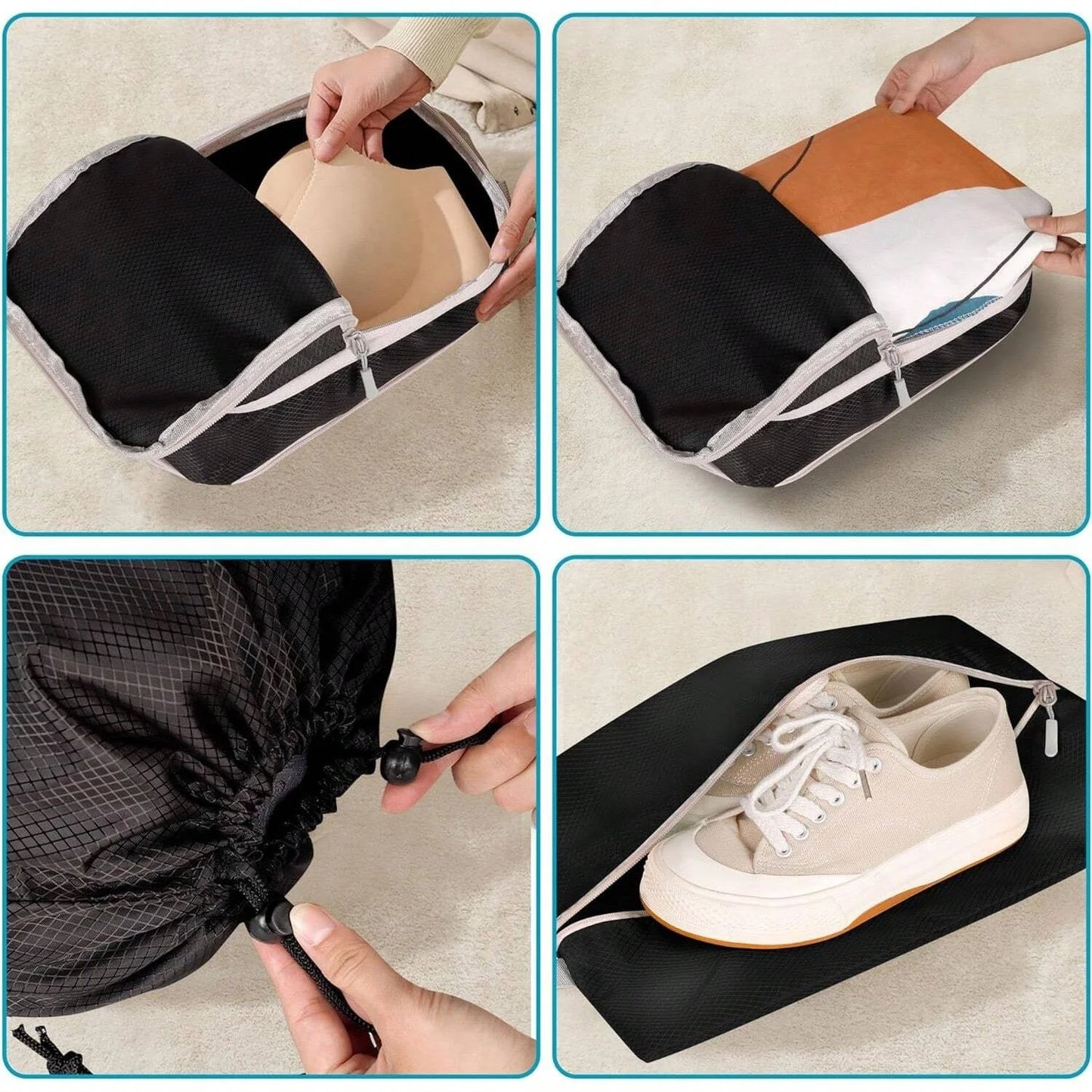 plusieurs vues organisateur de voyage valise set 6 pieces