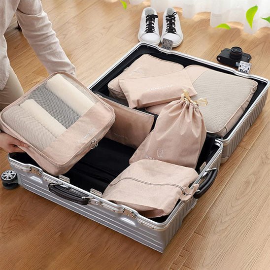 organisateur valise complet 10 pièces au sol
