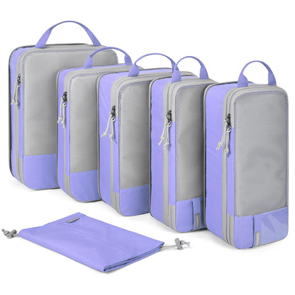 organisateur valise cubes de compression violet