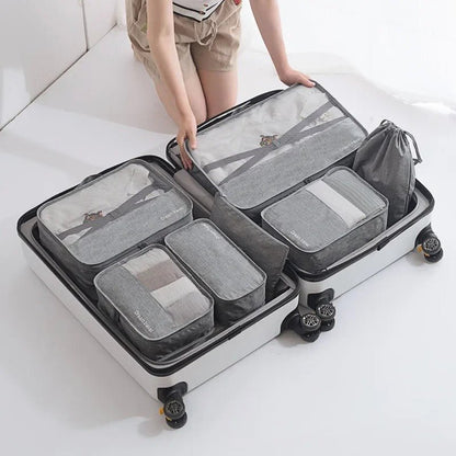 organisateur valise dream travel gris clair preparation voyage