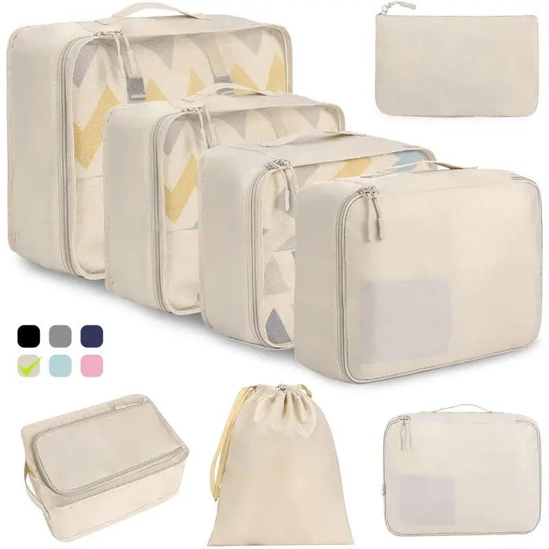 organisateurs de valise beige