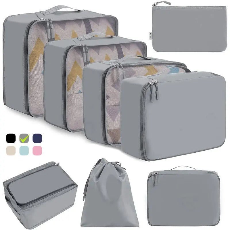 organisateurs de valise gris