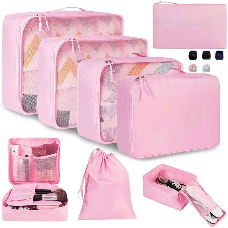 organisateurs de valise rose