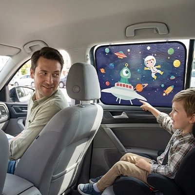 Pare soleil voiture bébé facile à installer