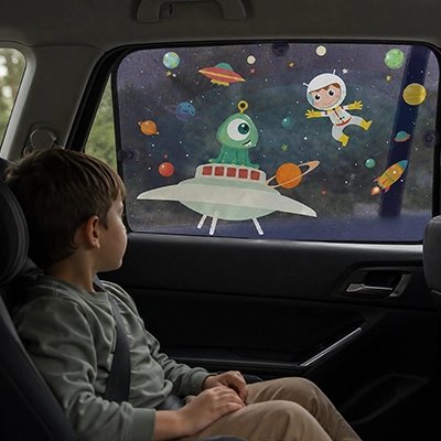 Pare soleil voiture bébé spatial