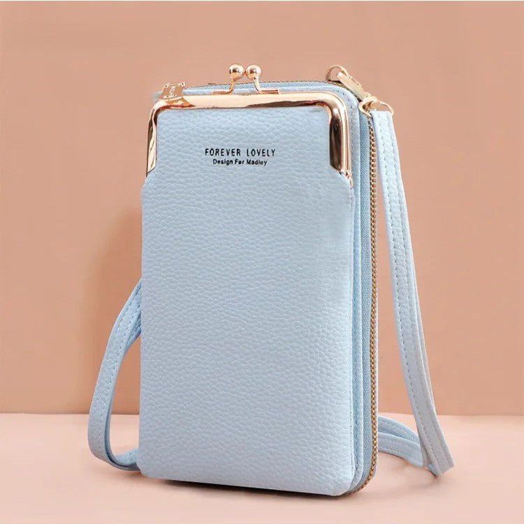 petit sac à main bandoulière en cuir bleu