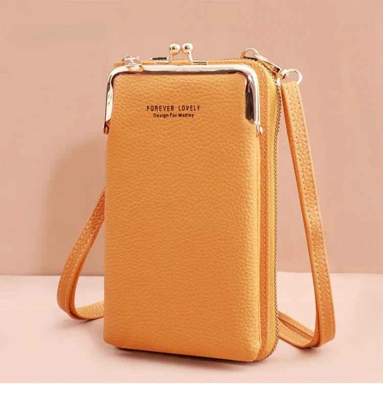 petit sac à main bandoulière en cuir jaune