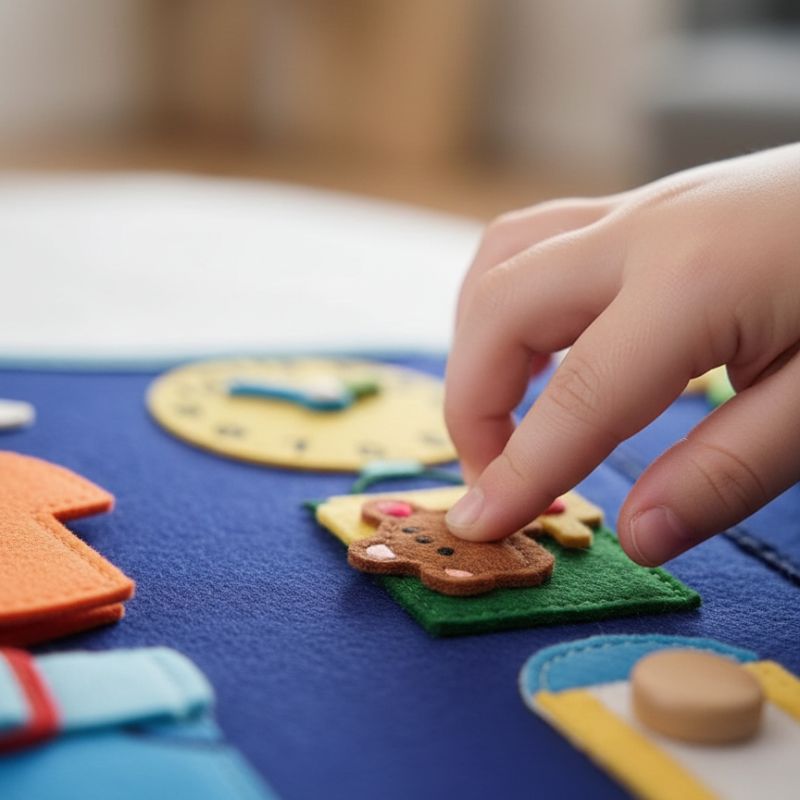 zoom sur planche d'activité montessori de voyage