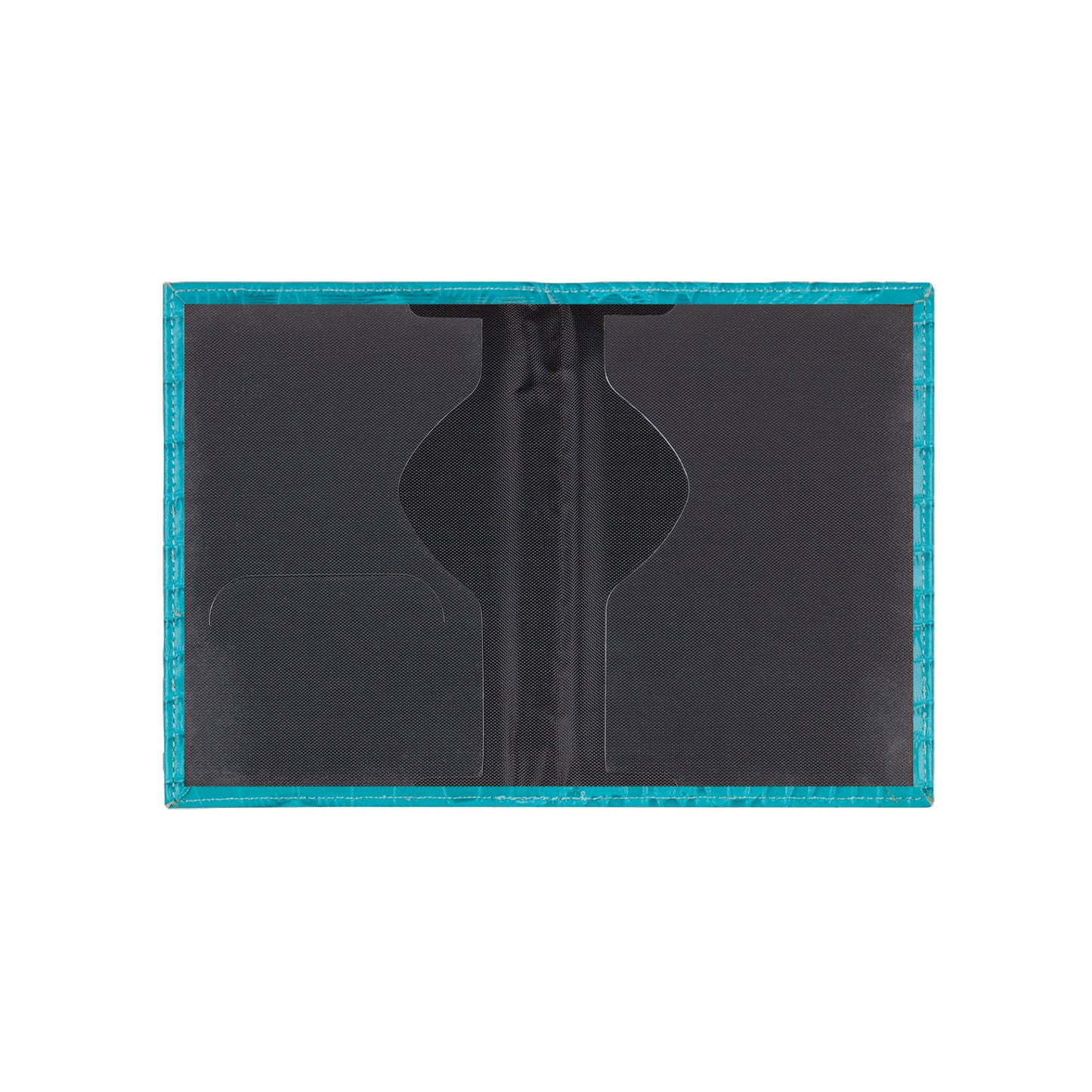 pochette passeport cuir crocodile ouvert