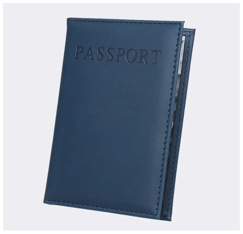 pochette passeport voyage bleu