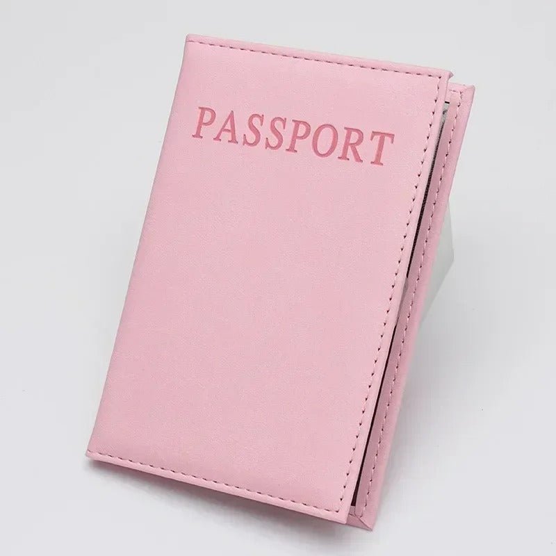pochette passeport voyage rose