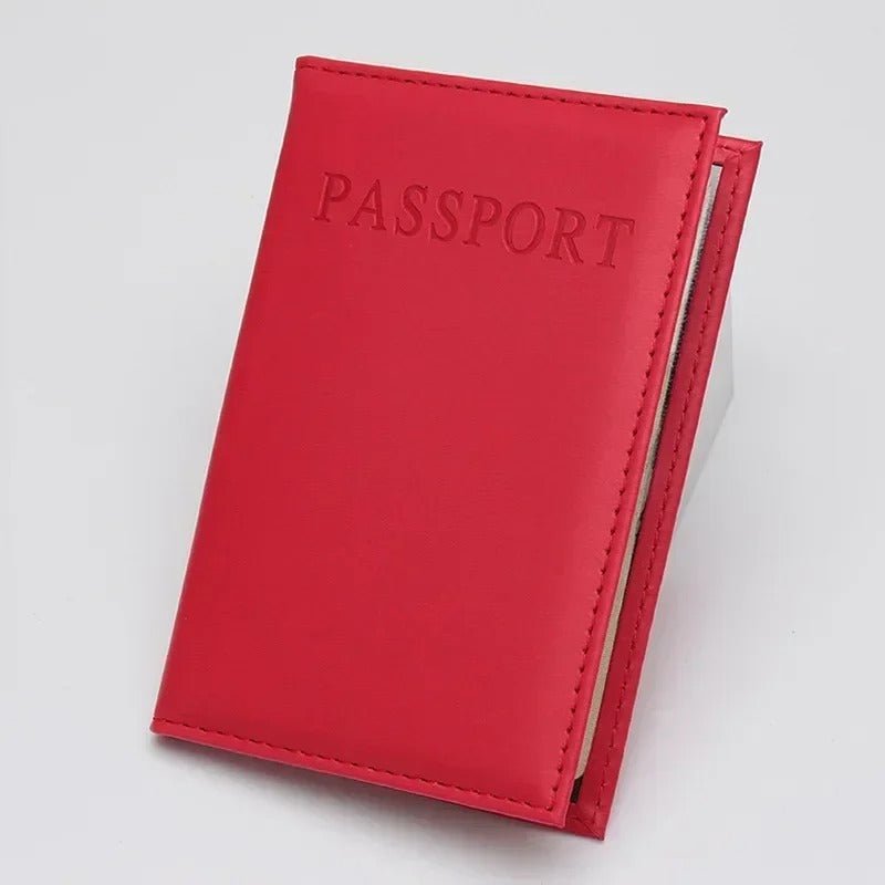 pochette passeport voyage rouge