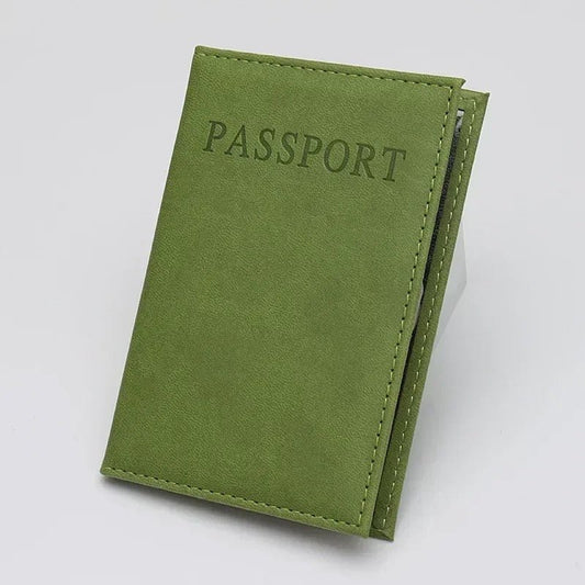 pochette passeport voyage vert