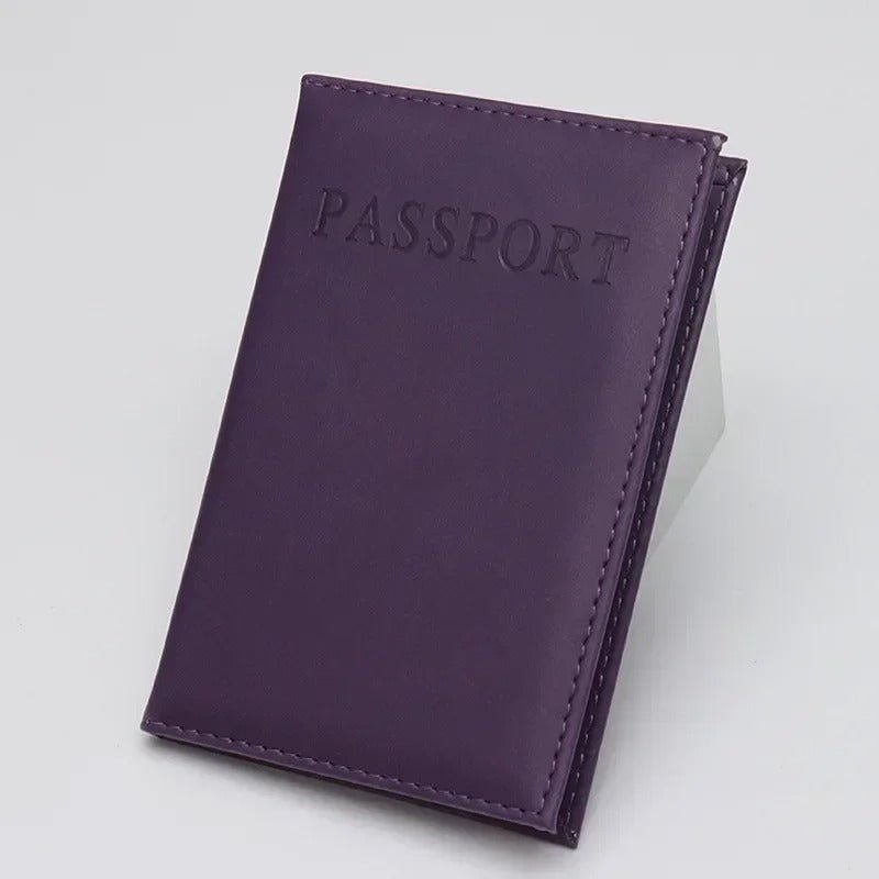 pochette passeport voyage violet