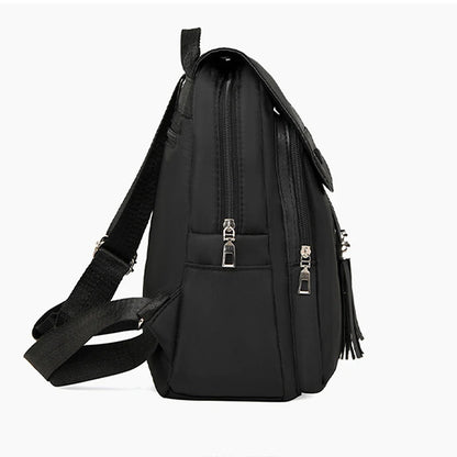 vue de profil d'un sac à dos ville ultra léger femme cuir