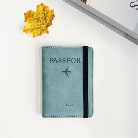 protège passeport coloré anti-rfid bleu clair