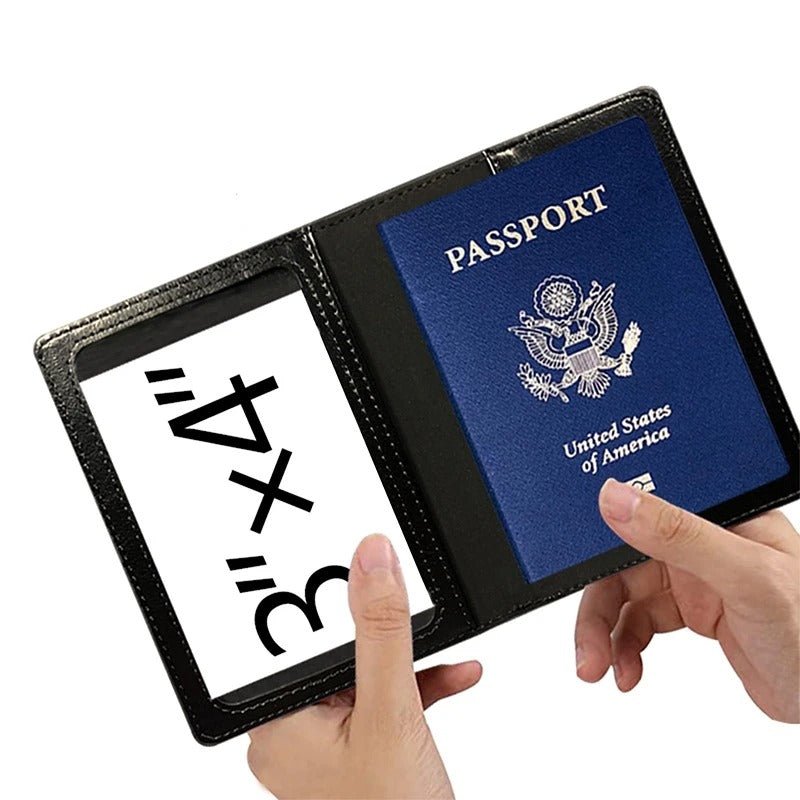 protege passeport en cuir voyage en main