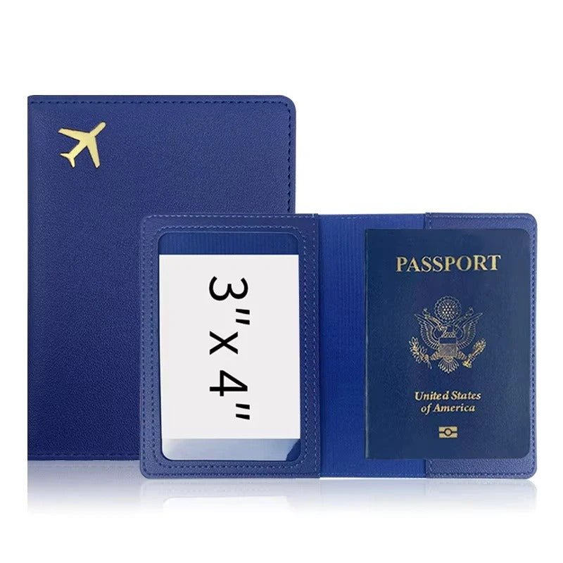 protege passeport léger étanche bleu