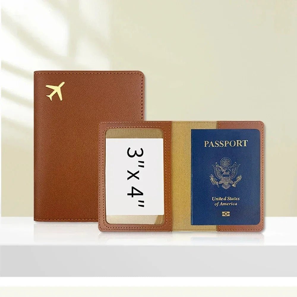 protege passeport léger étanche marron