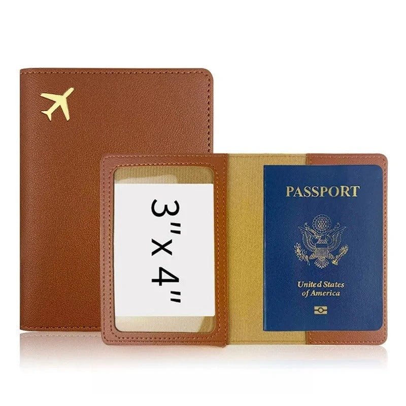 protege passeport léger étanche brun