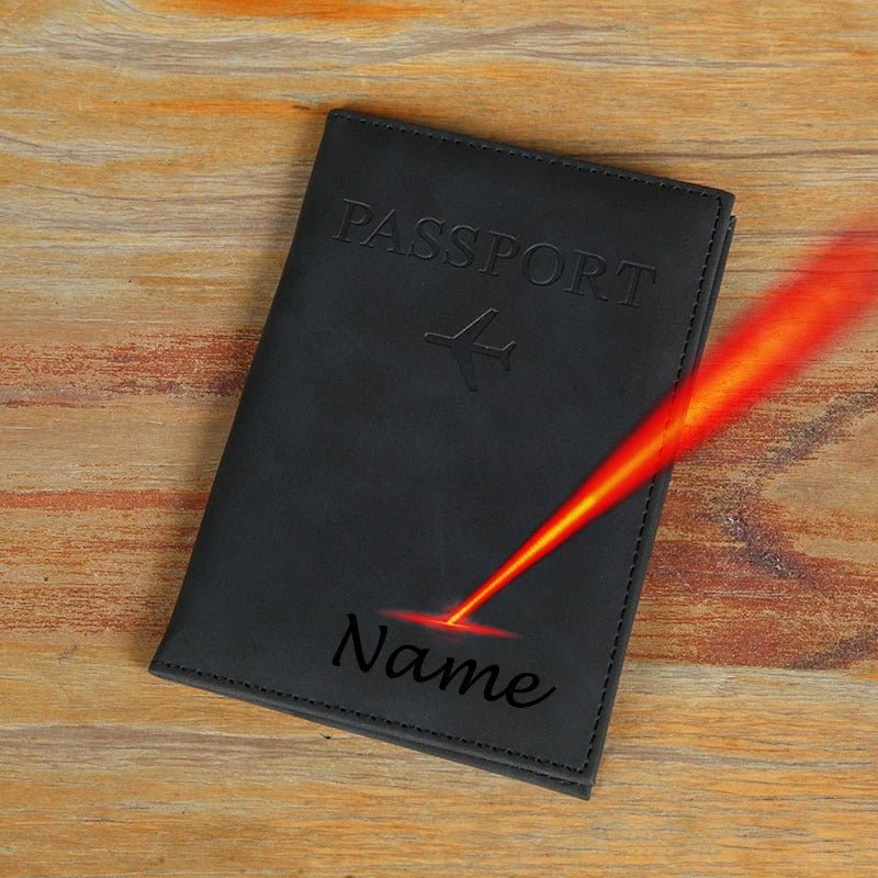 protege passeport personnalisé noir