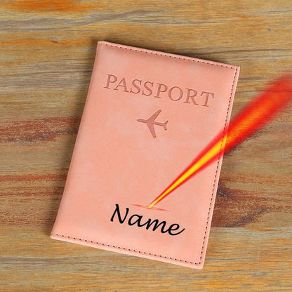 protege passeport personnalisé rose