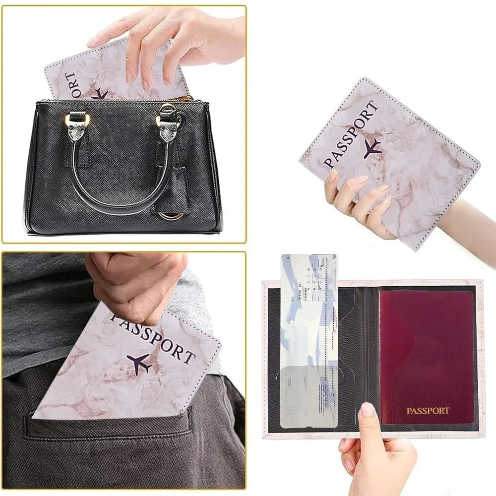 porte passeport couleur marbre rangement facile