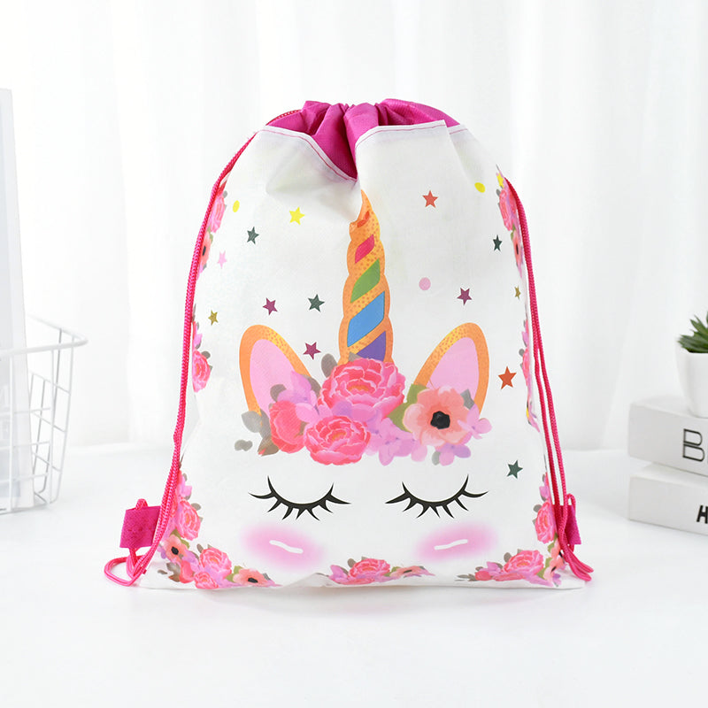 sac à cordon licorne blanc