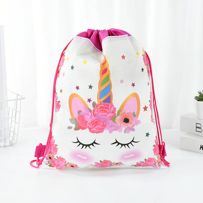 sac à cordon licorne blanc