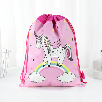 sac à cordon licorne rose