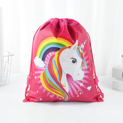 sac à cordon licorne rouge