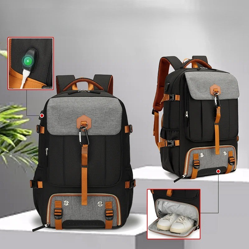 sac a dos antivol de voyage USB compartiment chaussures
