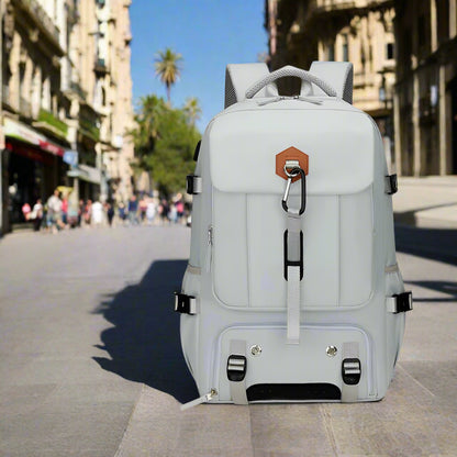 sac a dos antivol de voyage gris