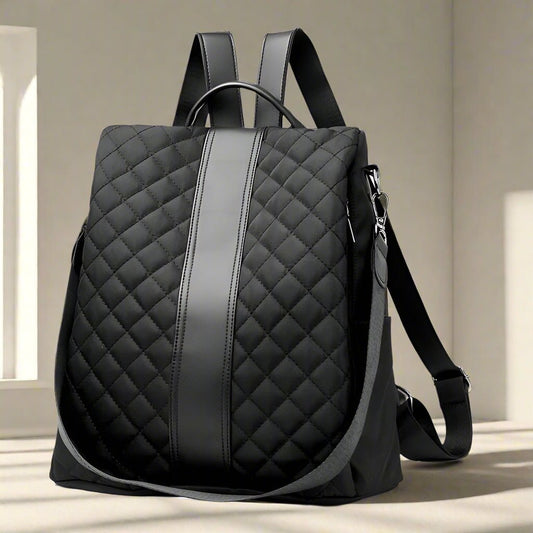 sac a dos antivol femme matelassé noir