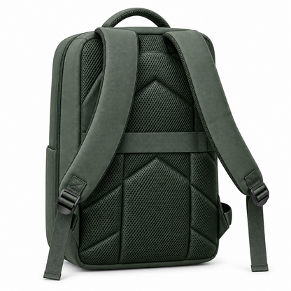 Vue arrière du sac a dos avion cabinecompressible avec dos et bretelles