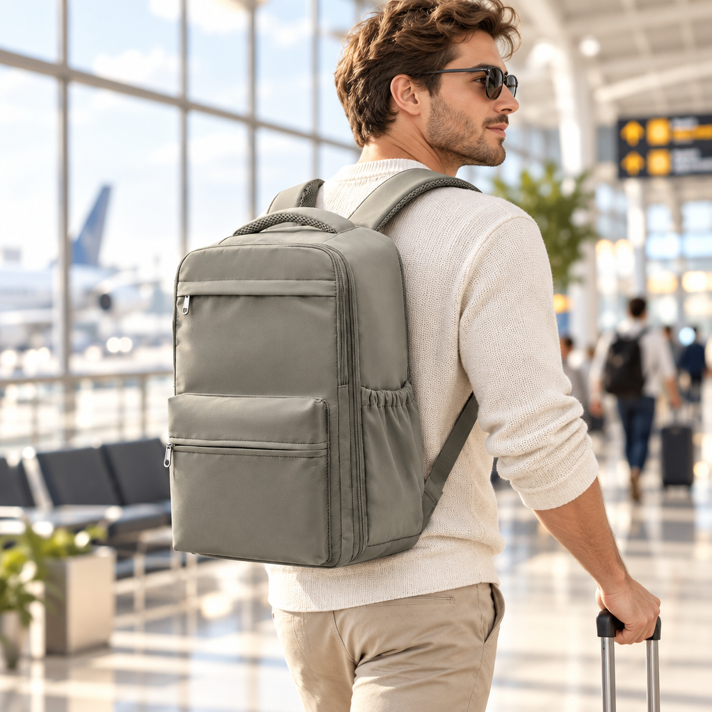 sac a dos avion cabine compressible porté lors d’un voyage