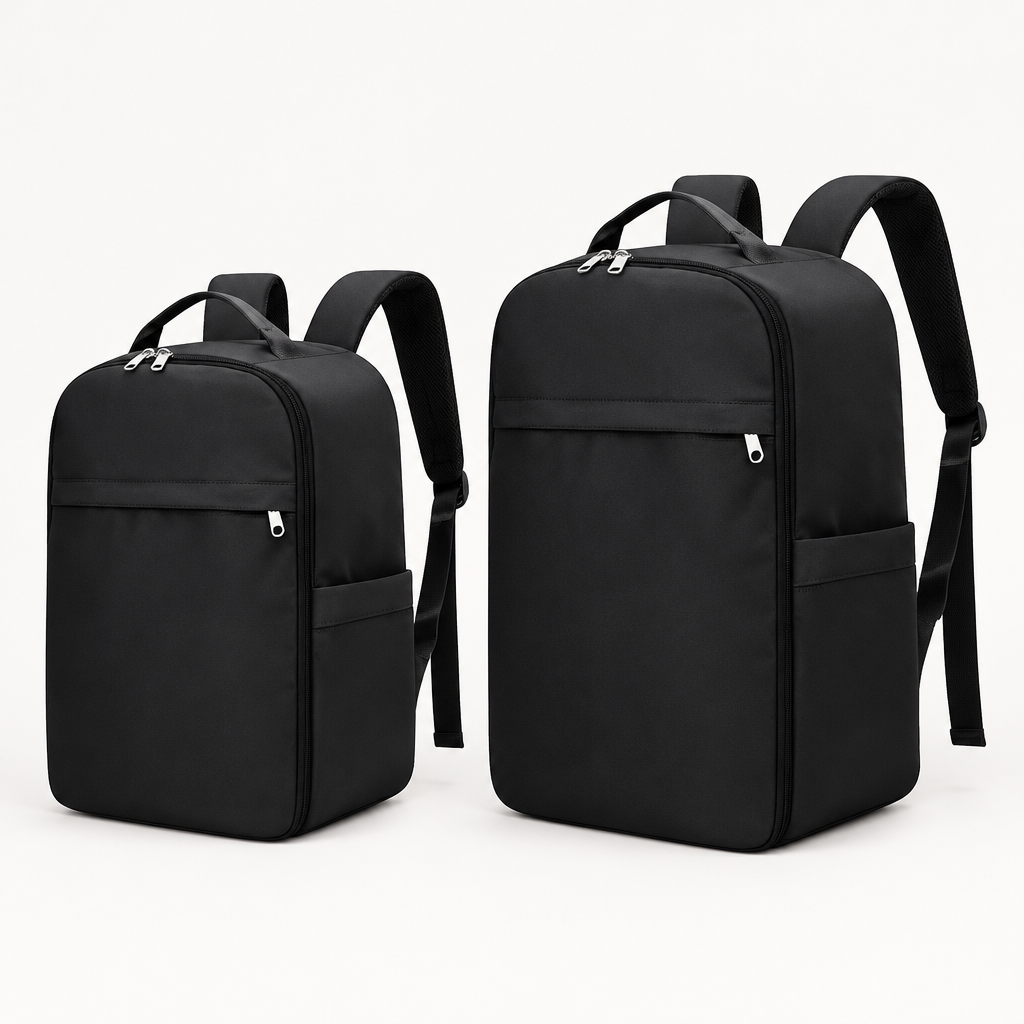 Sac à dos femme voyage présenté en deux formats Ryanair et EasyJet.