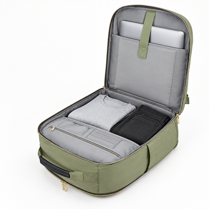 Sac à dos cabine Organizer ouvert à 180 degrés