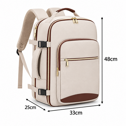 Vue du sac à dos cabine Organizer montrant ses proportions